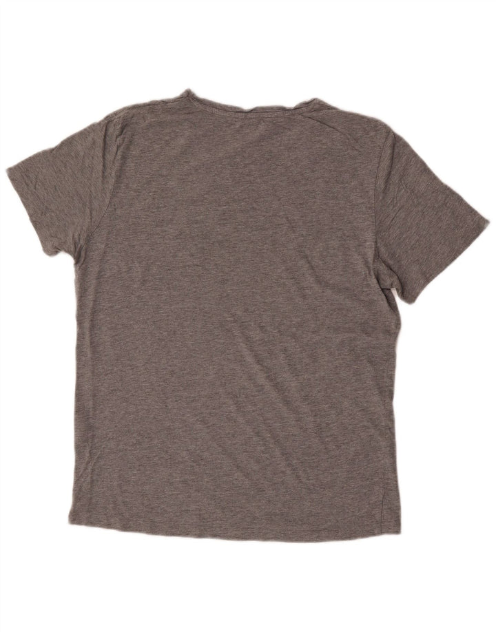 Jack & Jones Hombre Camiseta gráfica Top Algodón moteado gris medio