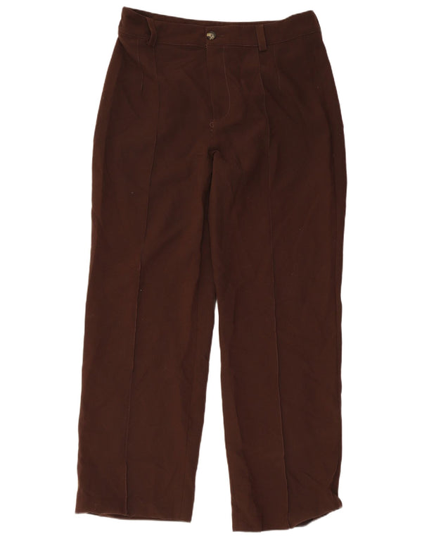 Zara Mujer Pantalón Casual Recto XL W32 L32 Marrón