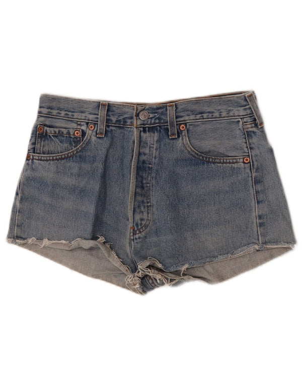 Levi's Mujer 501 Denim Hot Pants De Cintura Alta W30 Azul Medio
