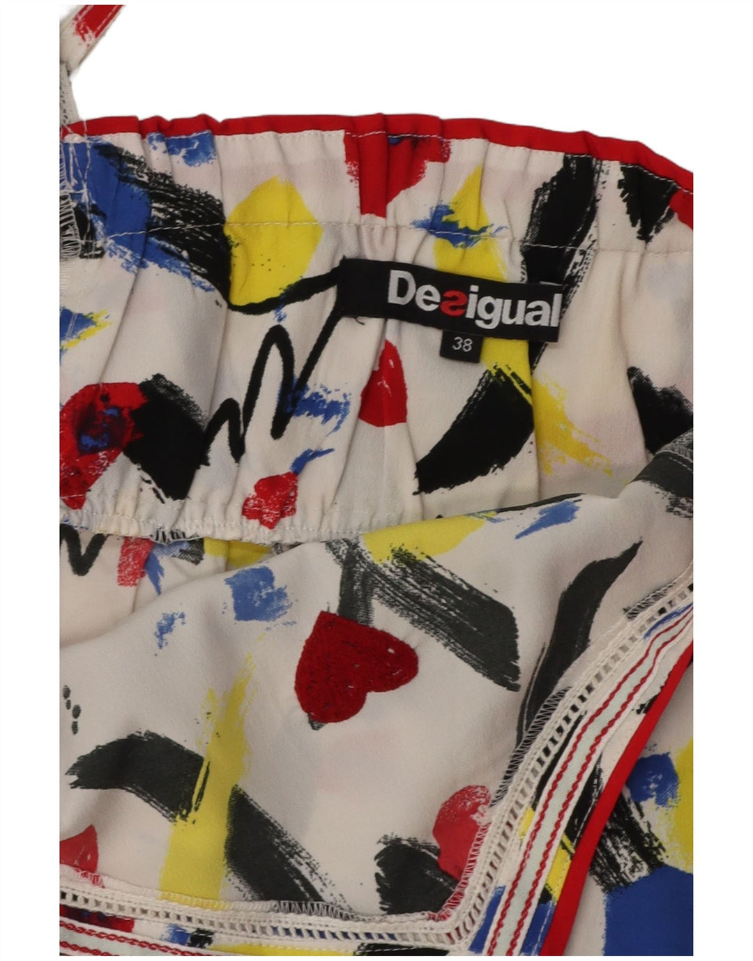 DESIGUAL Mono corto con estampado abstracto para mujer EU 38 Medium Multicolor