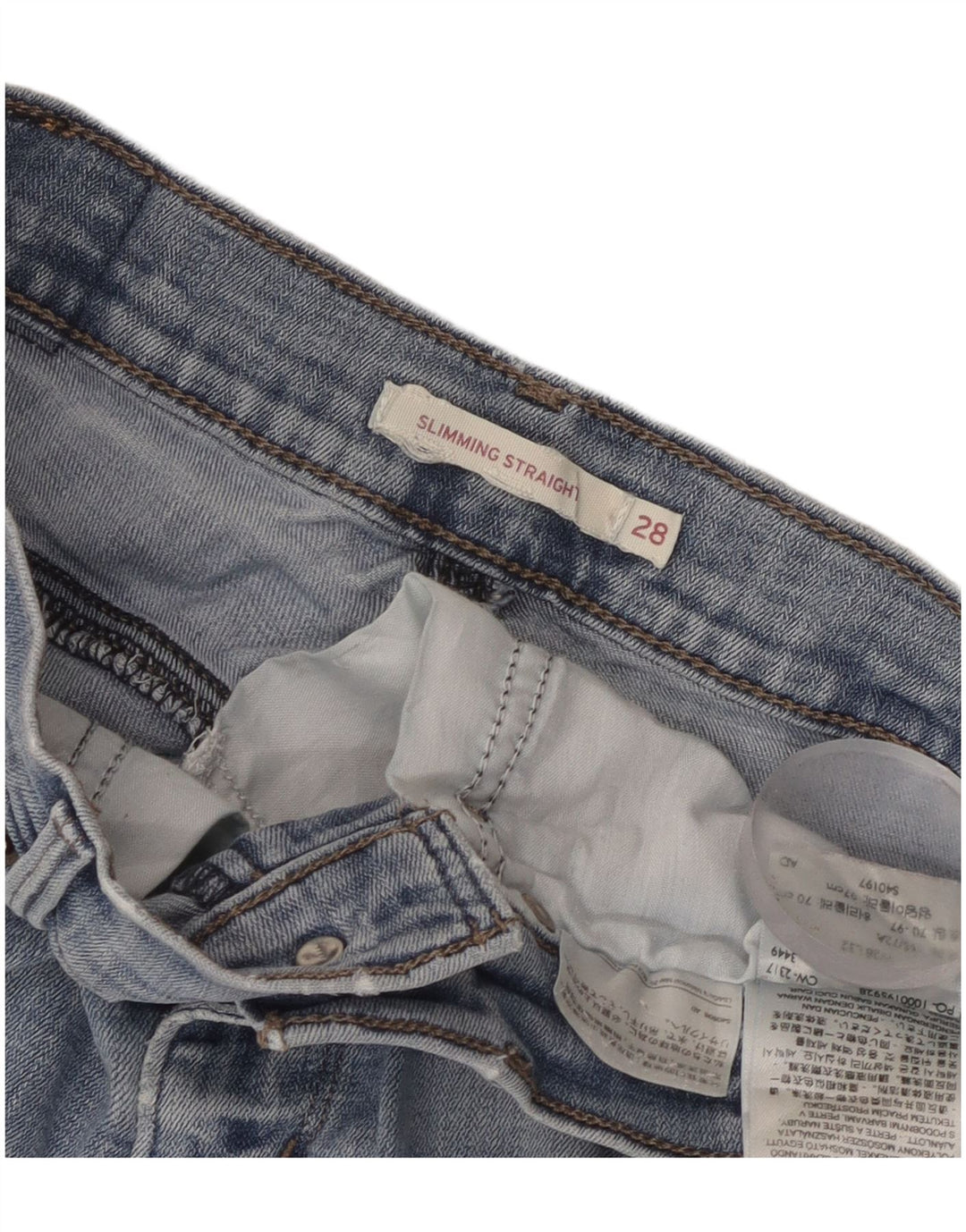 Shorts Levi's Mujer W28 Algodón Azul Medio