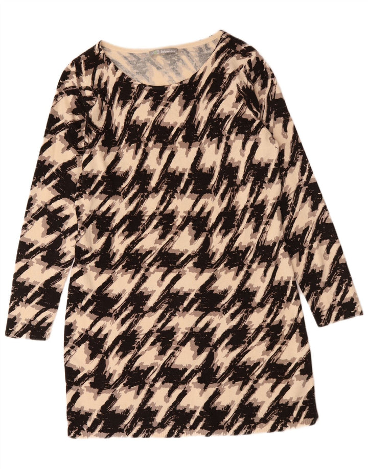Marks & Spencer Vestido tipo jersey para mujer Reino Unido 46 Grande Pata de gallo negra