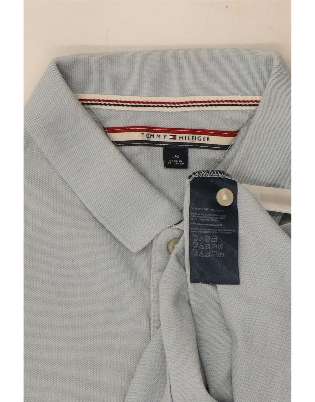 Polo Tommy Hilfiger para hombre de algodón azul grande