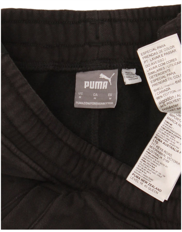 Puma - Pantalones cortos deportivos para mujer, talla 40, algodón negro mediano