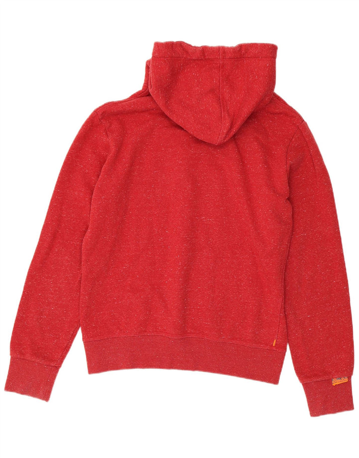 Superdry Jersey con capucha gráfica de algodón rojo medio para hombre