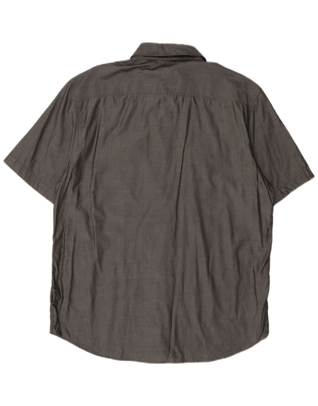 CALVIN KLEIN Camisa de manga corta para hombre Grande Gris Algodón