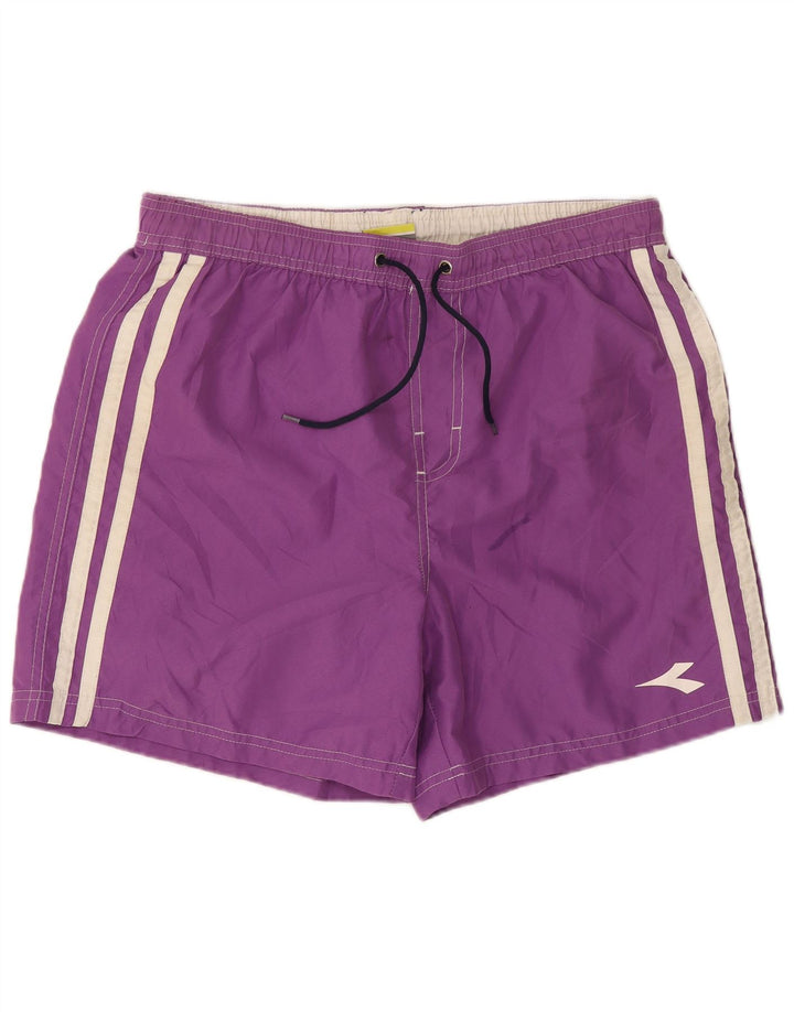 Diadora Bañador Corto Hombre Poliéster Morado Grande