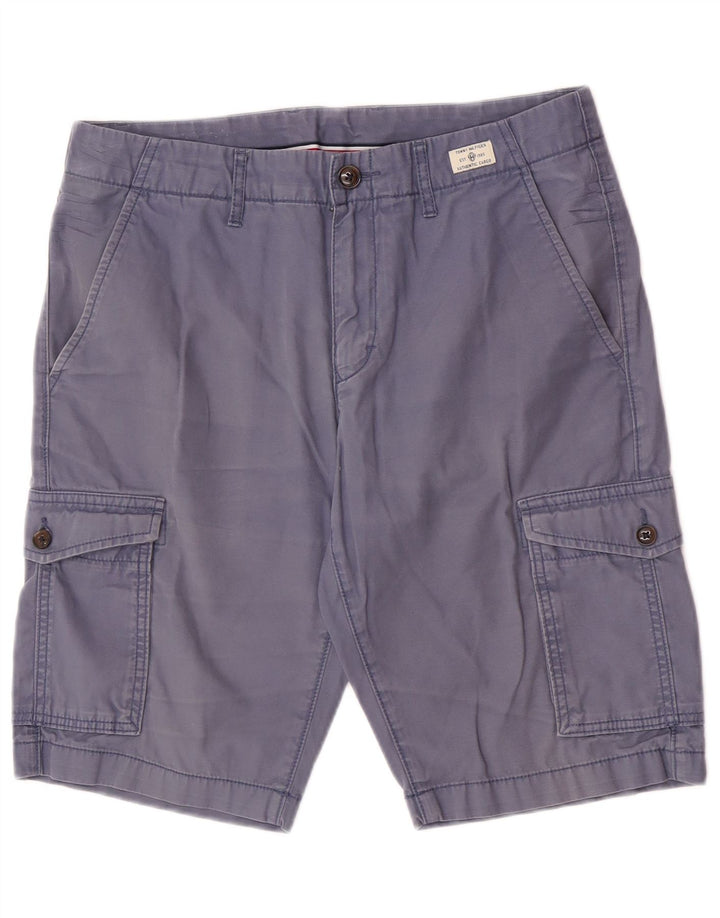 Tommy Hilfiger Shorts Cargo Hombre W32 Algodón Azul Medio