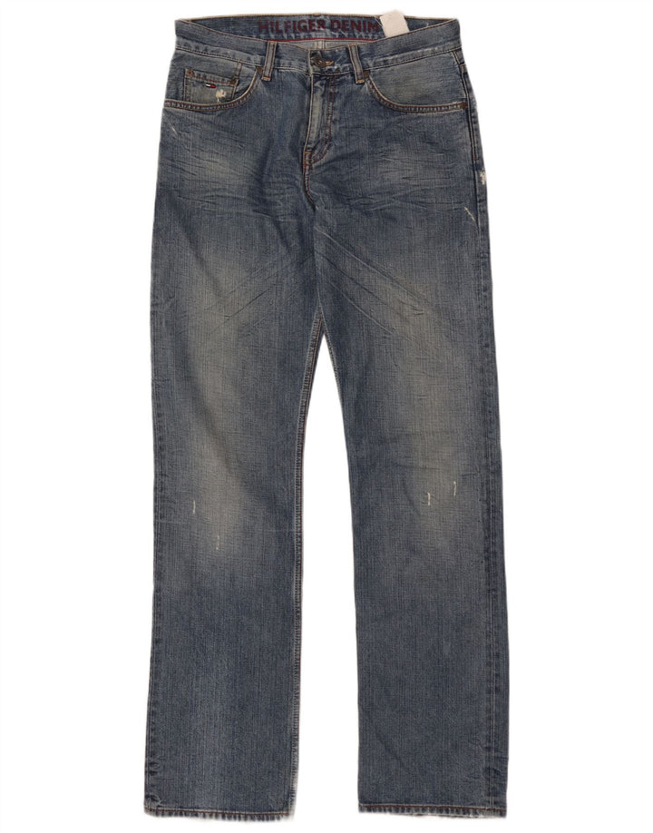 Tommy Hilfiger Vaqueros rectos desgastados para hombre W32 L35 azul