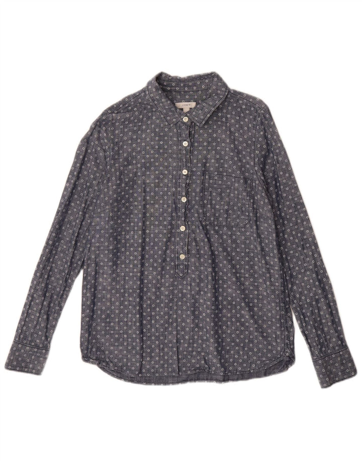 J. CREW Camisa tipo jersey para mujer US 6, tamaño mediano, azul manchado