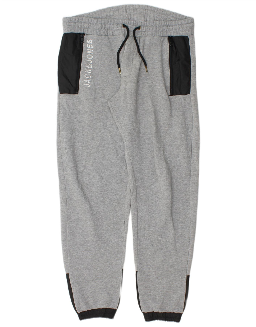 JACK & JONES Hombre Pantalones de chándal Joggers Large Grey Colourblock