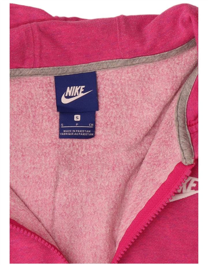 Nike - Sudadera con capucha para mujer, ajuste holgado, con cremallera, talla 8, color rosa