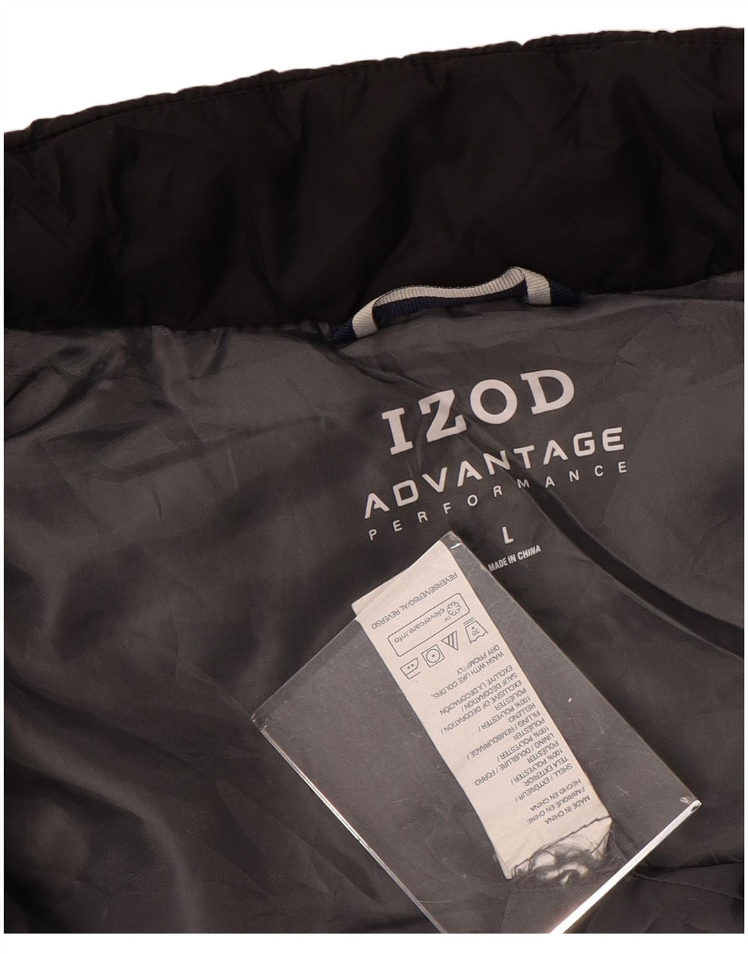 IZOD Chaleco acolchado para hombre UK 40 Large Poliéster negro
