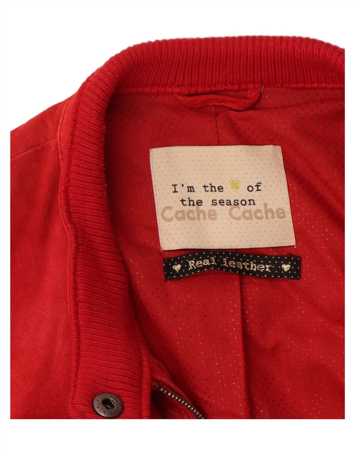 Cache Chaqueta de gamuza para mujer US 2 XS Cuero rojo