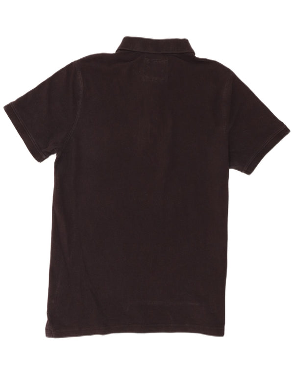 Crew Clothing Polo para hombre de algodón negro grande
