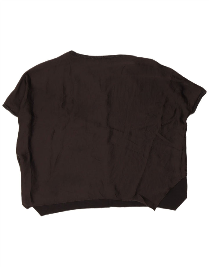 Zara Mujer Blusa Extragrande Top UK 44 Medium Negro