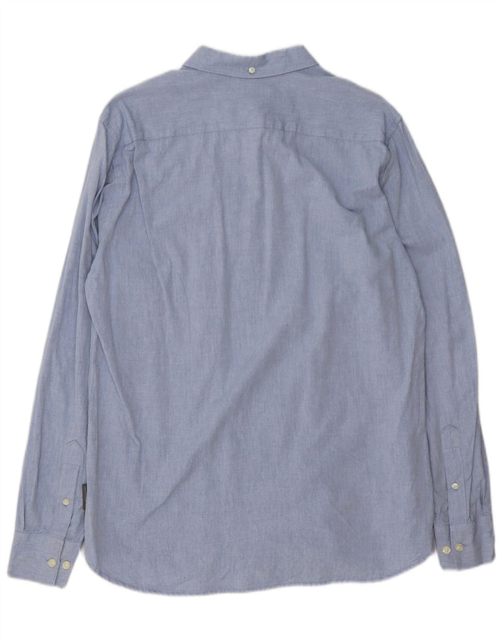 Camisa para hombre French Connection Grande de algodón azul
