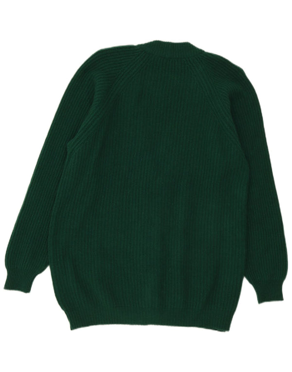 Vintage mujer Cardigan suéter Reino Unido 16 lana verde grande