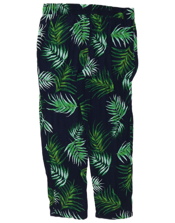 Marks & Spencer Pantalones casuales para mujer UK 40 Large W34 L28 Azul marino Floral