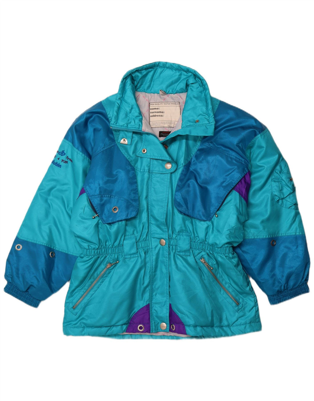 DUBIN Chaqueta de esquí extragrande para mujer EU 44 XL Azul Colorblock Sports