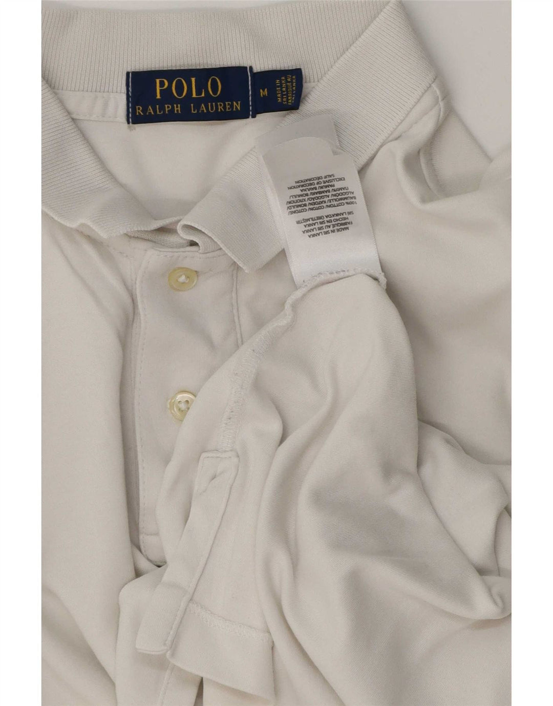 Camisa Polo Ralph Lauren Hombre Algodón Blanco Mediano