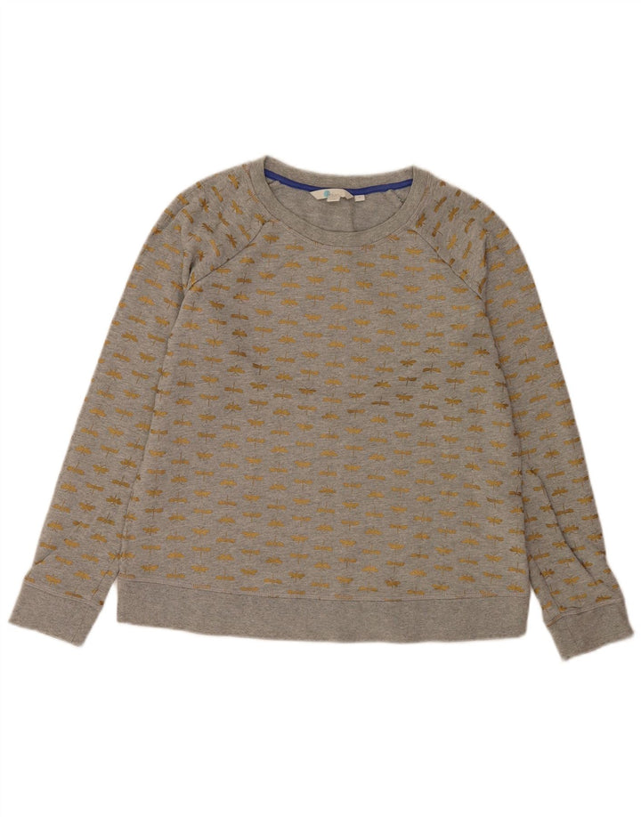 Boden - Sudadera con estampado abstracto para mujer, talla 44, algodón gris medio