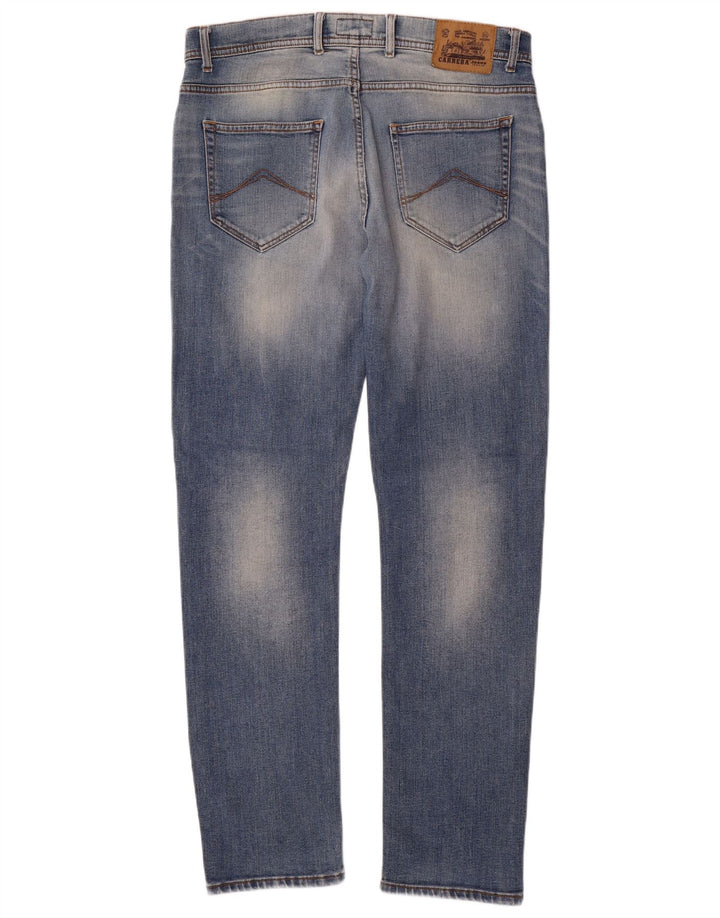 Carrera Jeans ajustados desgastados para hombre W34 L33 Algodón azul