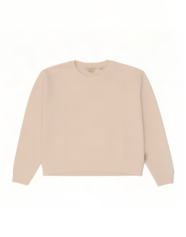 Ted Baker - Sudadera extragrande para mujer, talla 2, poliéster blanco pequeño
