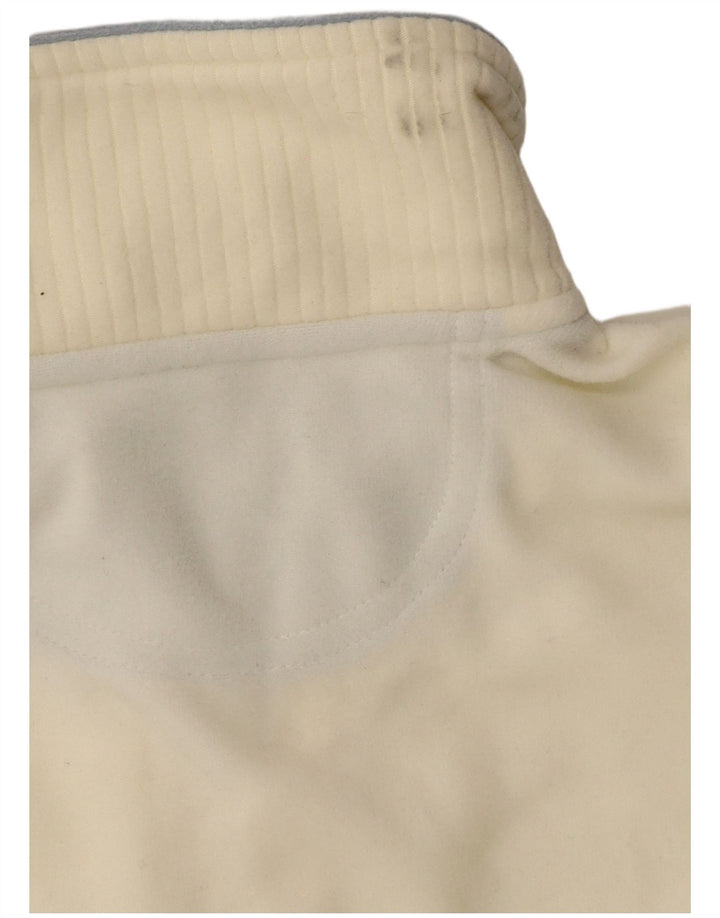 CHAMPION Jersey de forro polar con cuello y cremallera de fácil ajuste para mujer UK 10 Small Off White