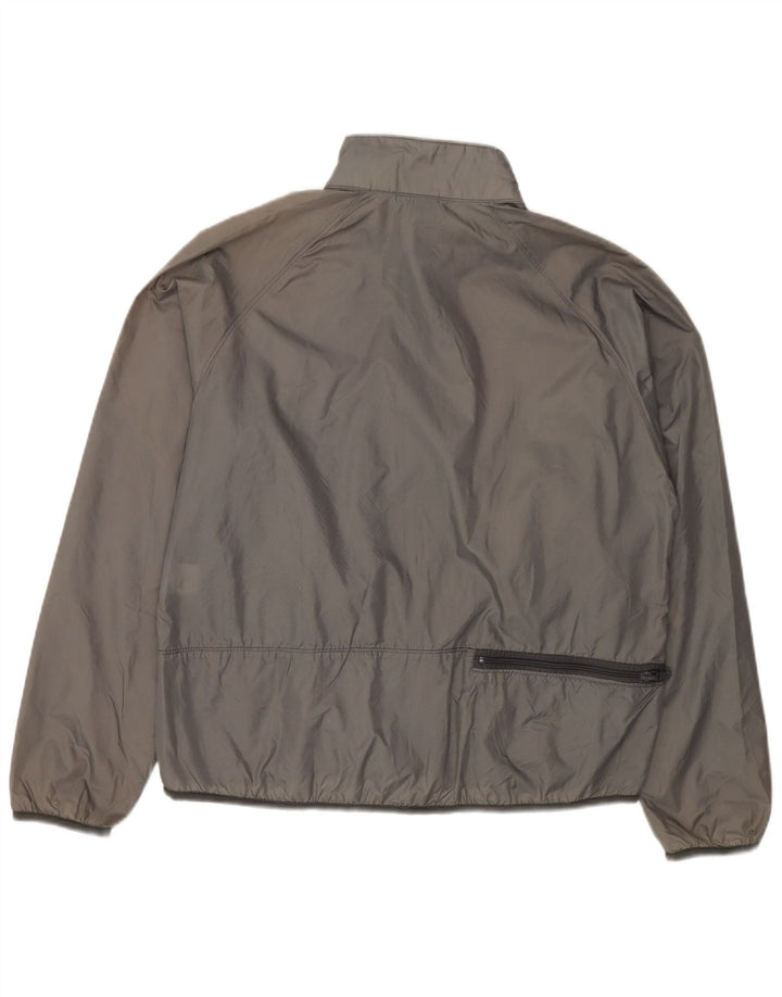 LANDS END Chaqueta de chándal para hombre de nailon gris medio