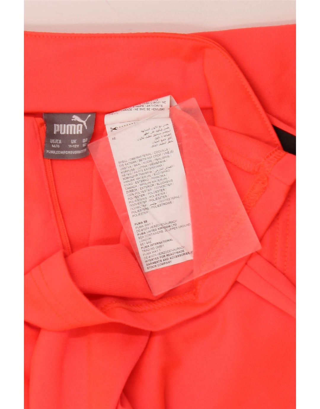 PUMA Chándal con cremallera y cuello para niños, 11-12 años, color rojo