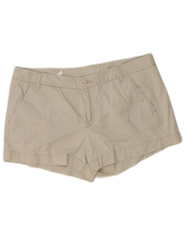 Benetton Pantalones Cortos Chinos Para Mujer UK 44 Large W36 Algodón Beige