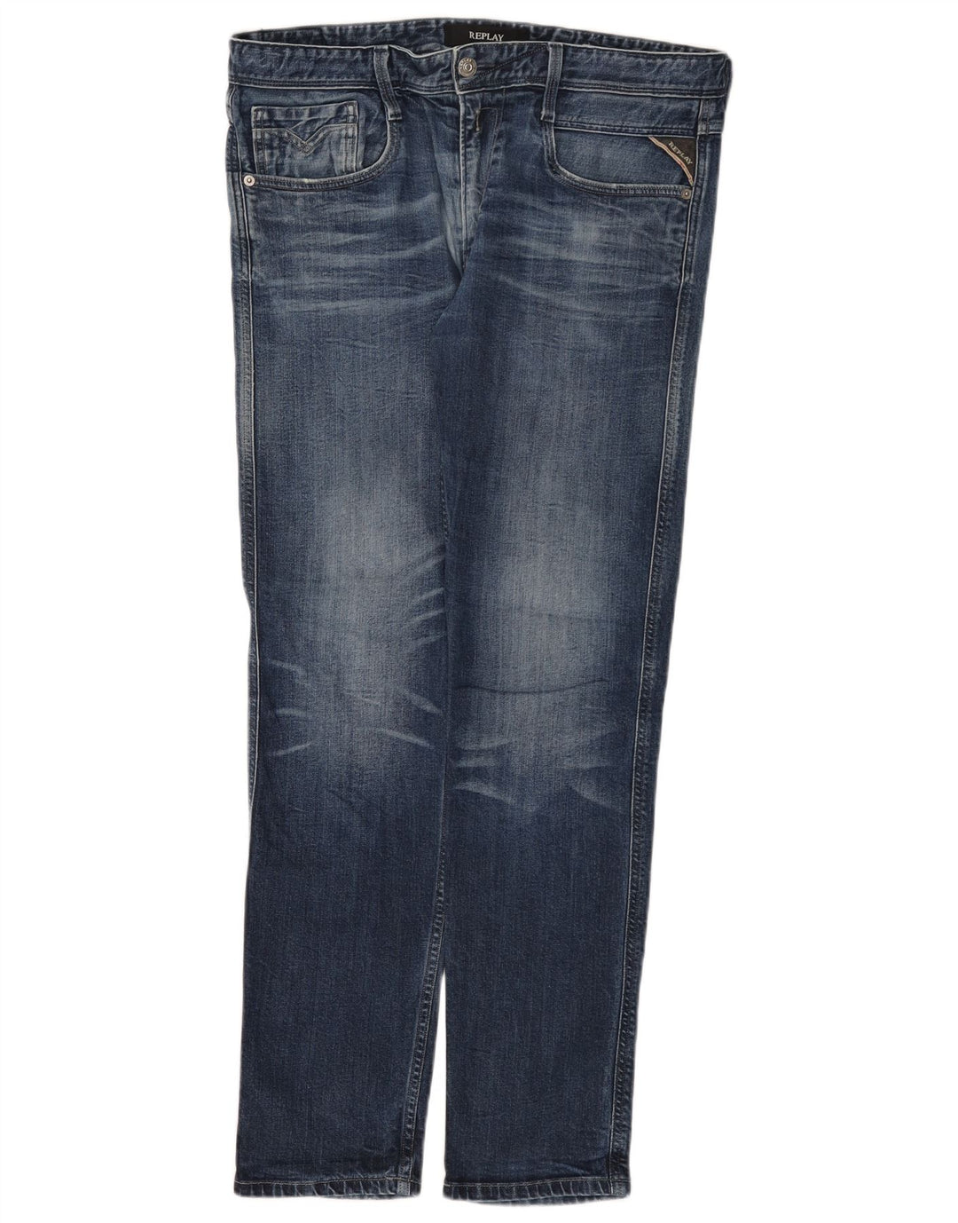 Vaqueros ajustados para mujer Replay W34 L32 Algodón azul