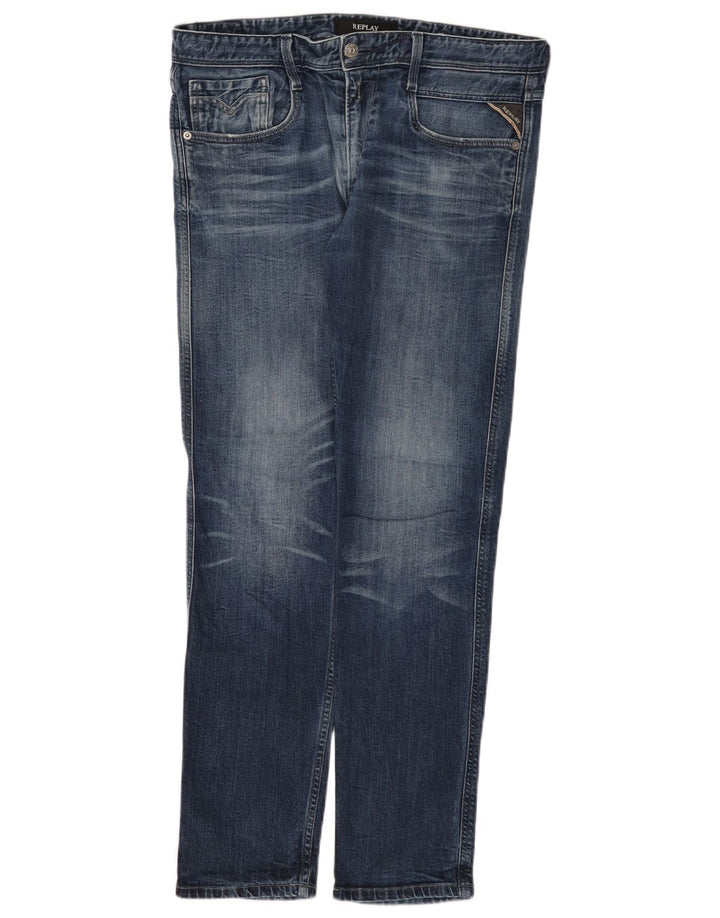Vaqueros ajustados para mujer Replay W34 L32 Algodón azul