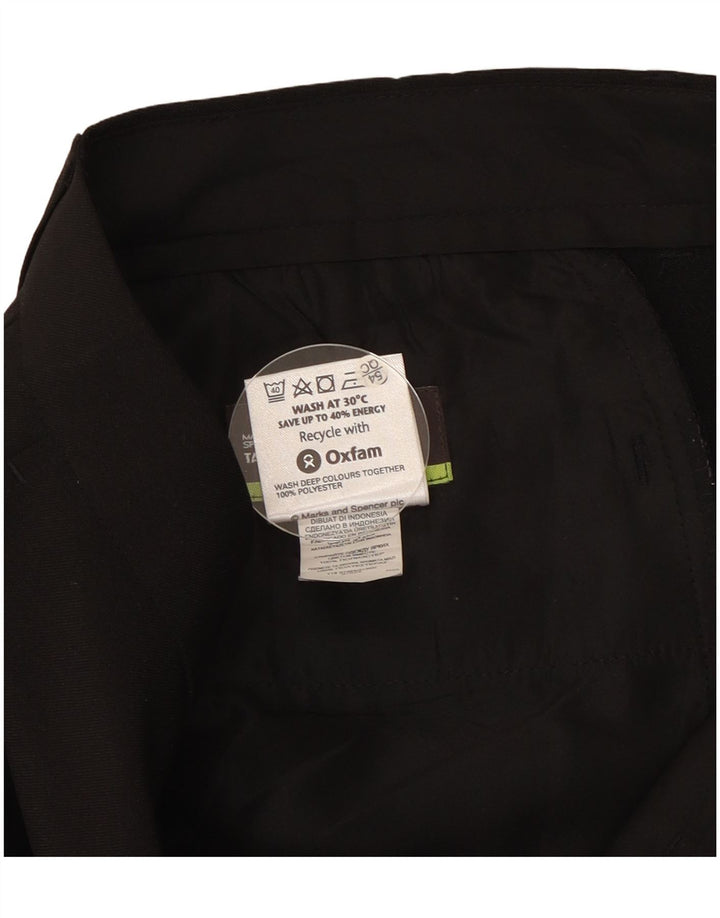 Marks & Spencer Pantalón chino recto para hombre W36 L29 Poliéster negro
