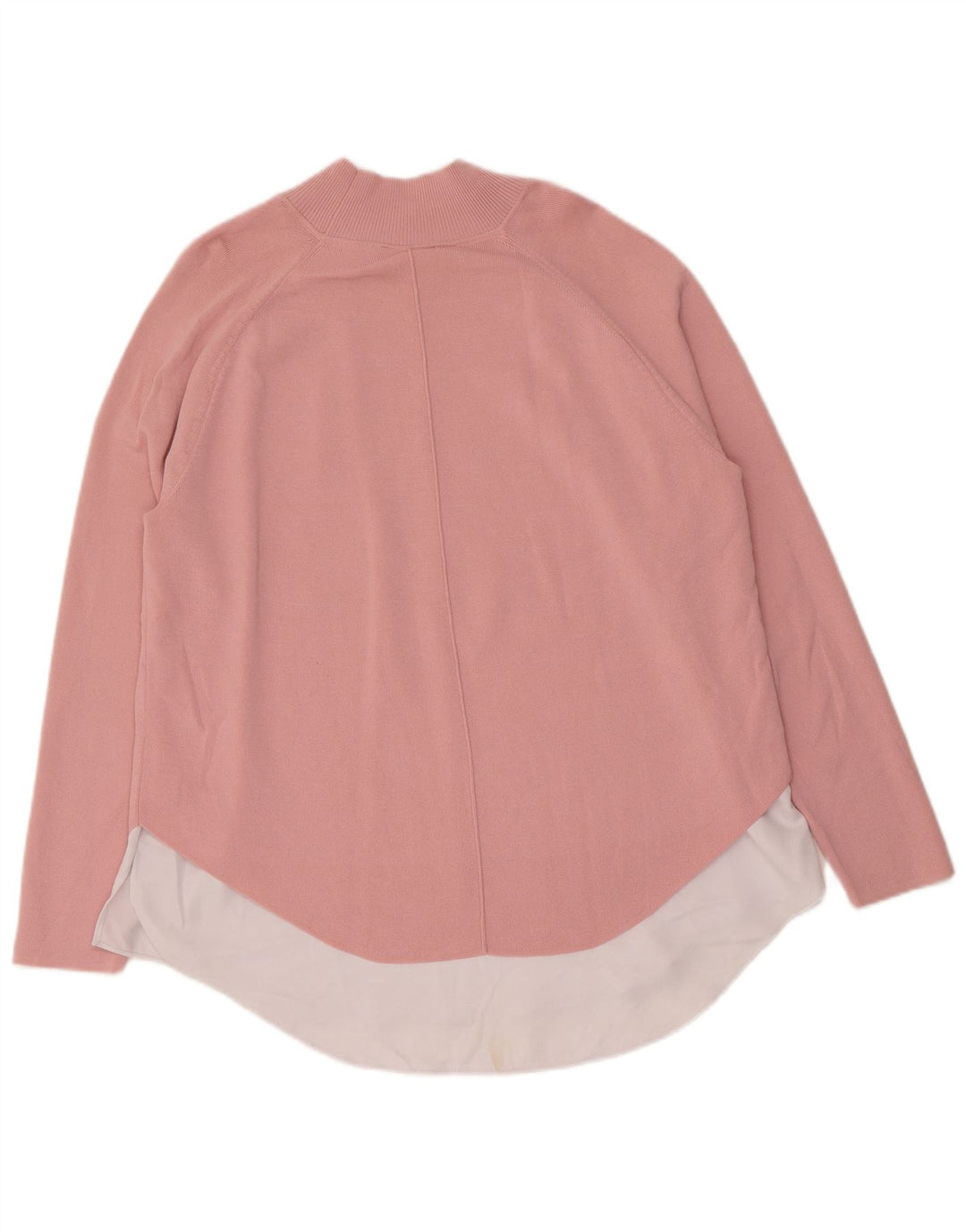 Ted Baker Suéter con cuello alto para mujer, talla 3, bloque de color rosa mediano