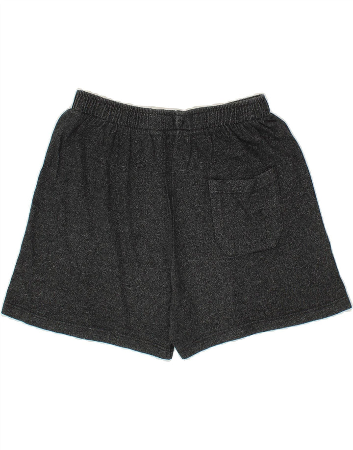 VINTAGE Womens Graphic Sport Shorts UK 14 Medium Grey Flecked Vintage Vintage and Second-Hand Vintage from Messina Hembry 
