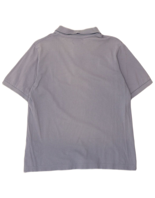 Polo Kappa Hombre Algodón Azul Medio