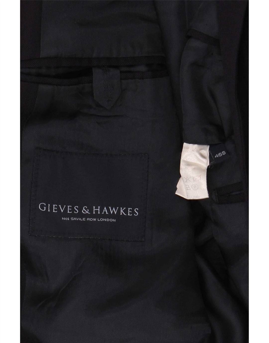Gieves & Hawkes Chaqueta tipo blazer de 2 botones para hombre UK 46 3XL Lana azul marino