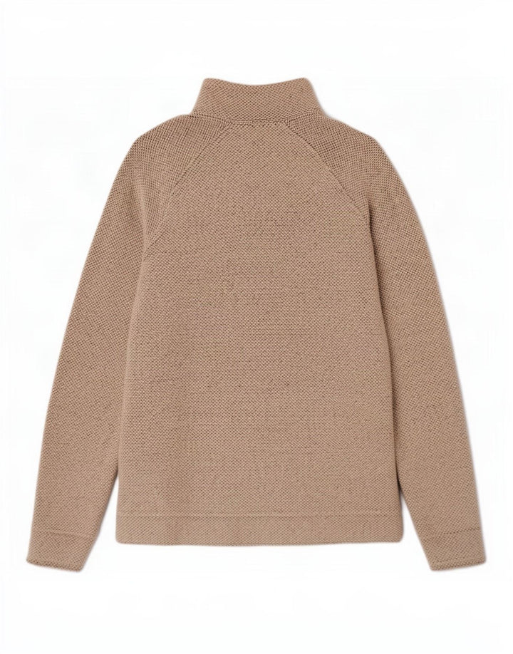 Weird Fish Sudadera con cuello y cremallera para mujer, talla 40, algodón gris medio