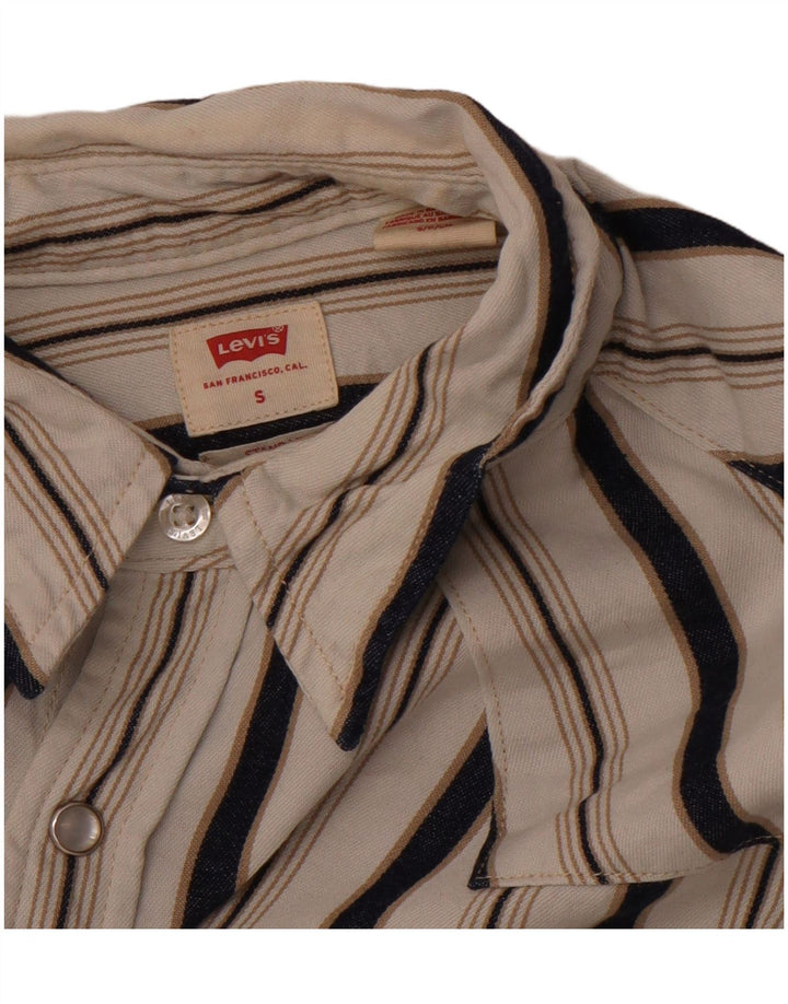 LEVI'S Camisa de Franela para Hombre Pequeña Rayas Blancas
