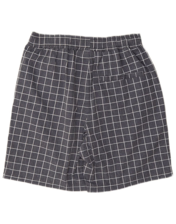 Fila Shorts deportivos para hombre XS Gris Cuadros Poliéster