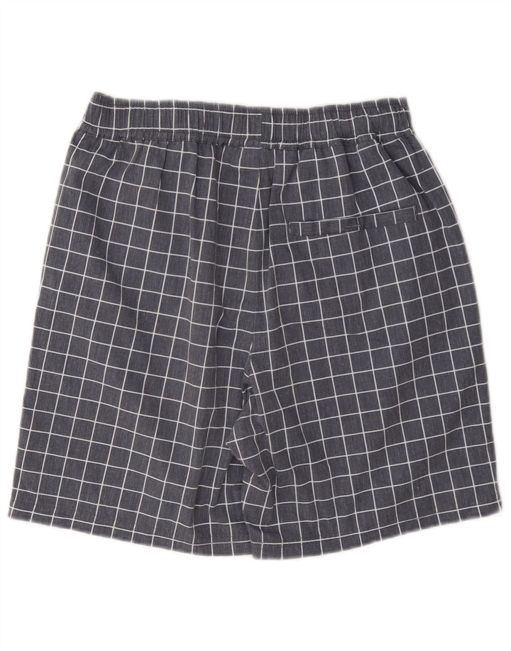 Fila Shorts deportivos para hombre XS Gris Cuadros Poliéster