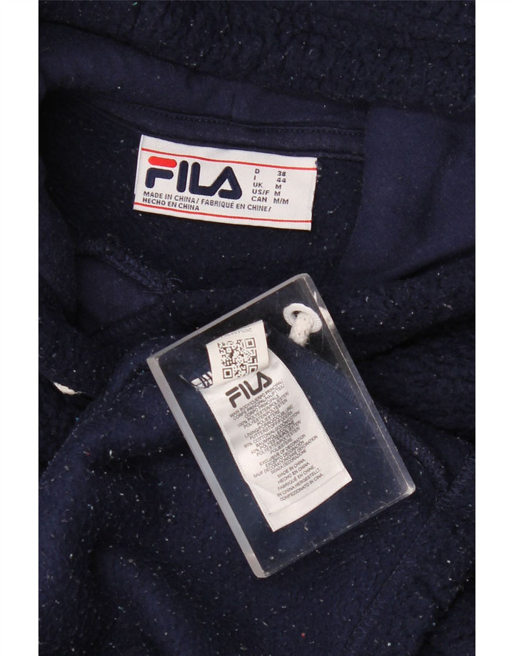 FILA Jersey de forro polar con capucha para mujer UK 14 Medio azul marino Poliéster