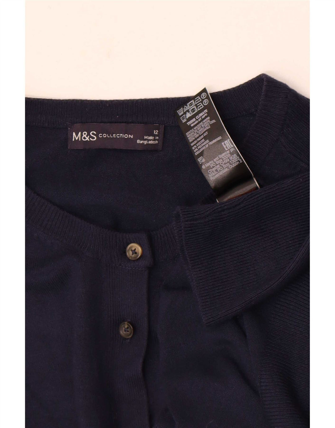 Marks & Spencer - Cárdigan para mujer, talla 40, talla mediana, viscosa, color azul marino
