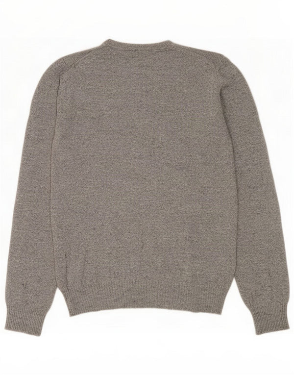 Zara Hombre Jersey Cuello Redondo Jersey Gris Medio Viscosa