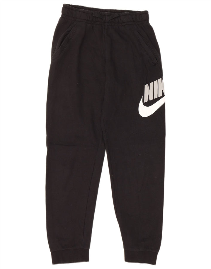 NIKE Pantalones de chándal con estampado gráfico para niños, 12-13 años, grande, negro