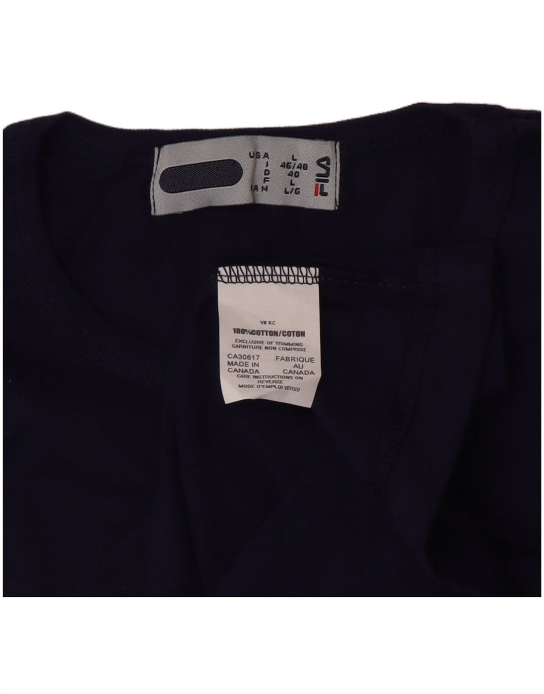 Camiseta Fila Mujer Top IT 46/48 Grande Azul Marino Algodón