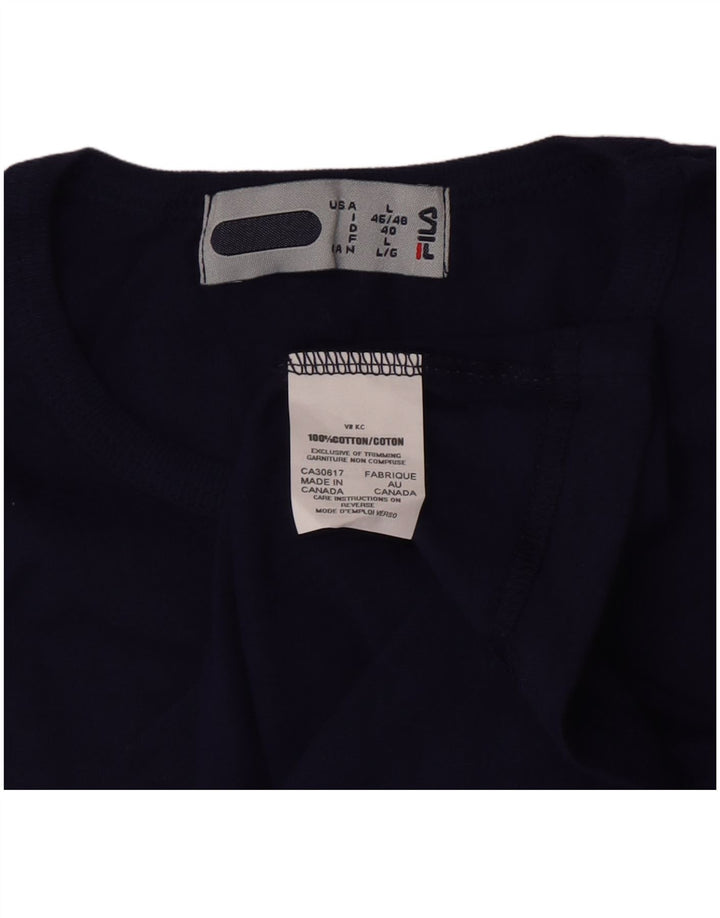 Camiseta Fila Mujer Top IT 46/48 Grande Azul Marino Algodón