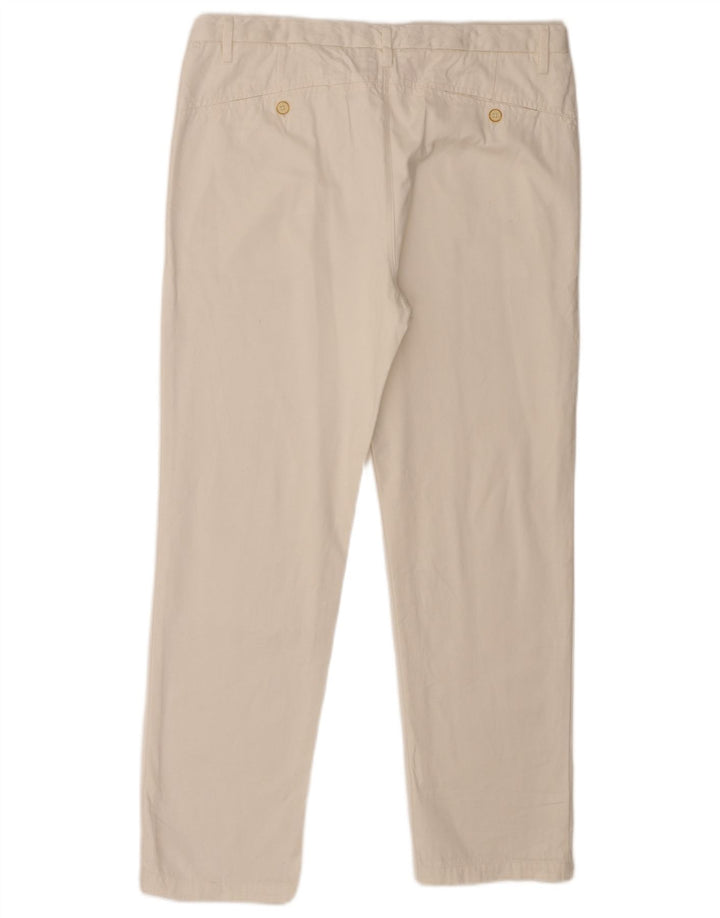 Zara Mujer Pantalón Chino Recto EU 40 Medium W30 L28 Blanco